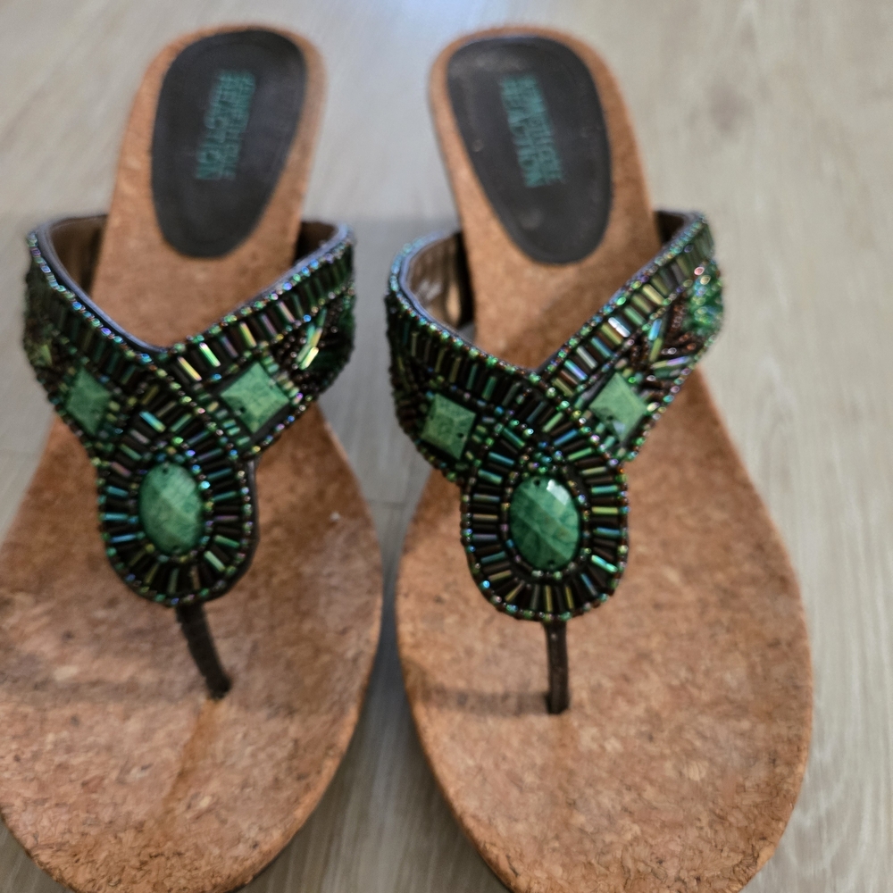 Kennth Cole Reaction Beaded Sandals